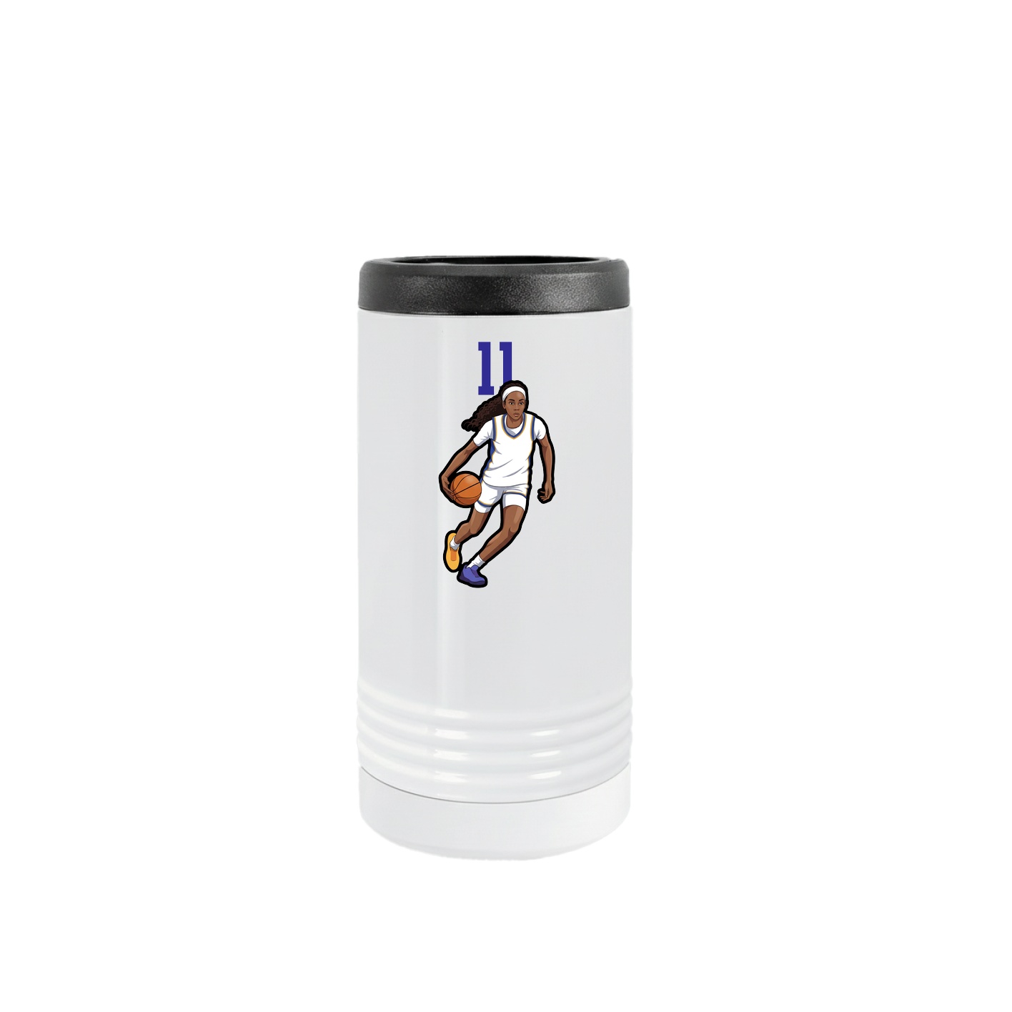 Slim Beverage Holder — Number Top in White