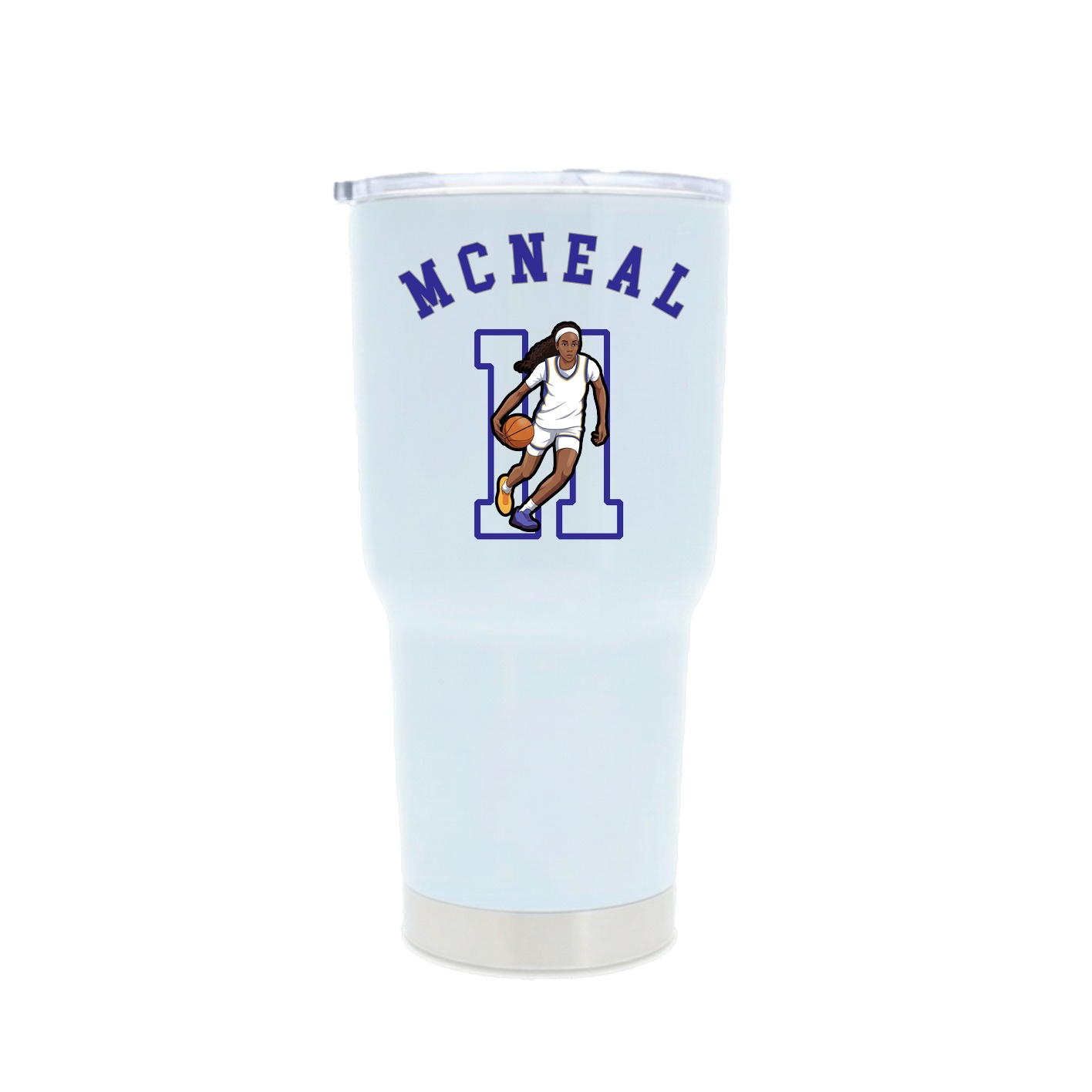 30oz Stainless Steel Tumbler — Shirsey Arch in White