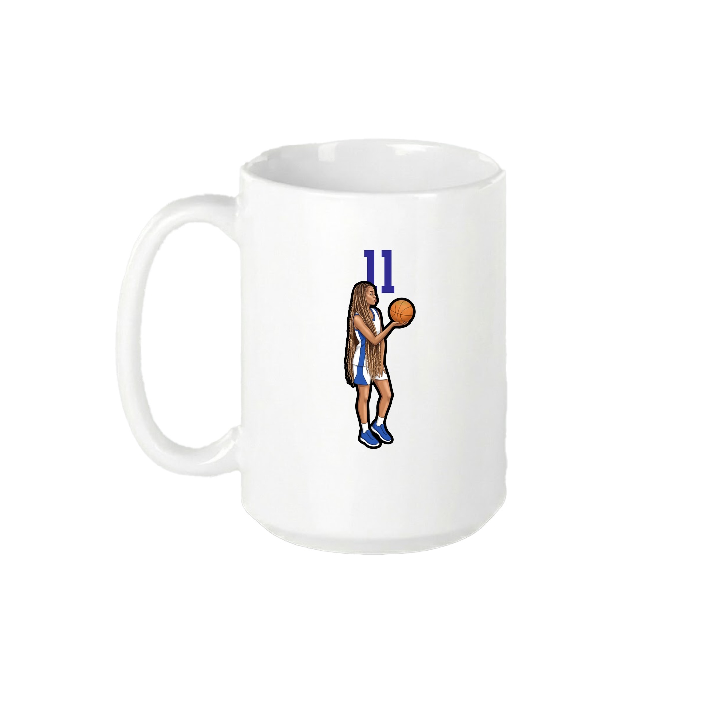 15oz Coffee Mug — Number Top in White