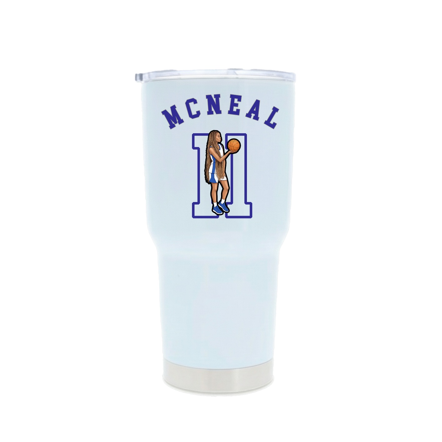 30oz Stainless Steel Tumbler — Shirsey Arch in White