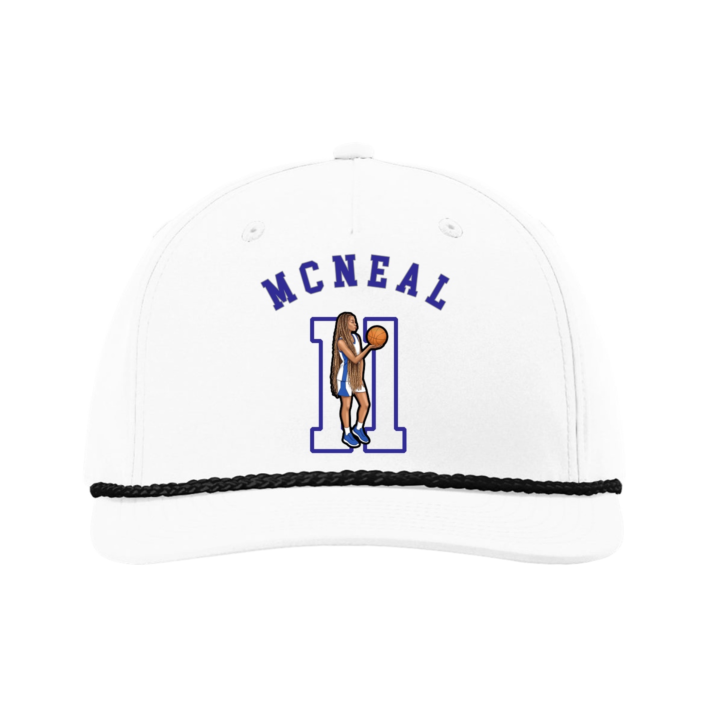Five-Panel Classic Rope Cap — Shirsey Arch in White