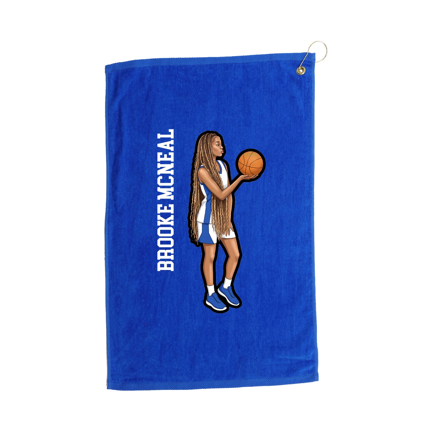 Golf Towel — Name Vertical in Royal