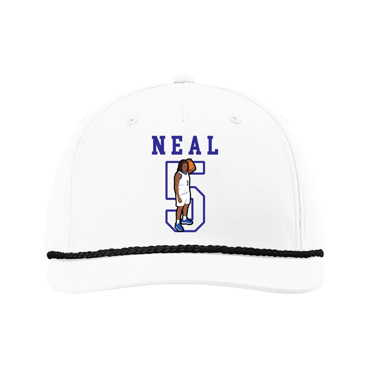 Five-Panel Classic Rope Cap — Shirsey in White