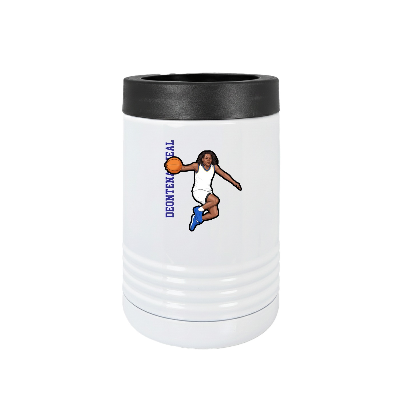 Beverage Holder — Name Vertical in White