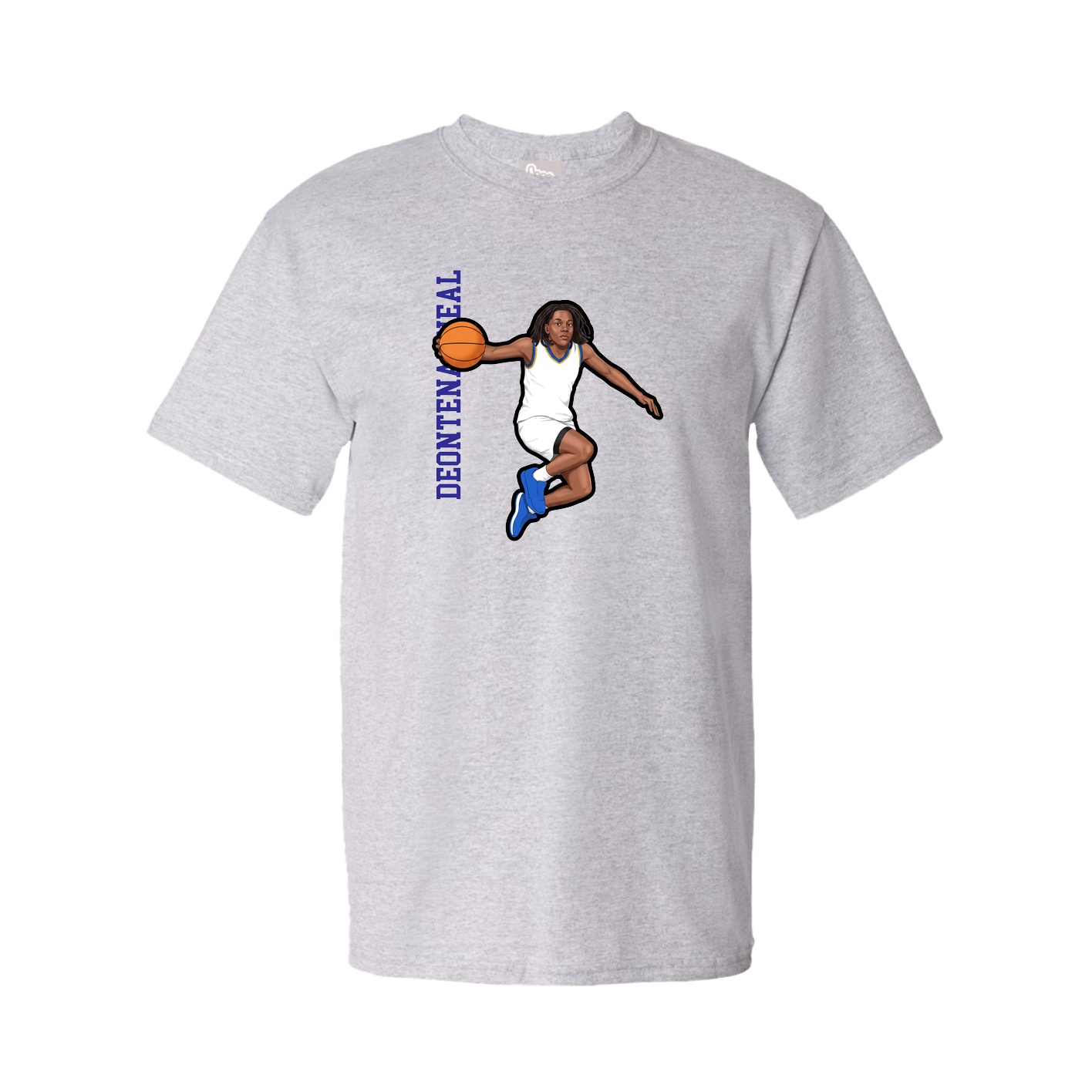 Tee — Name Vertical in Grey
