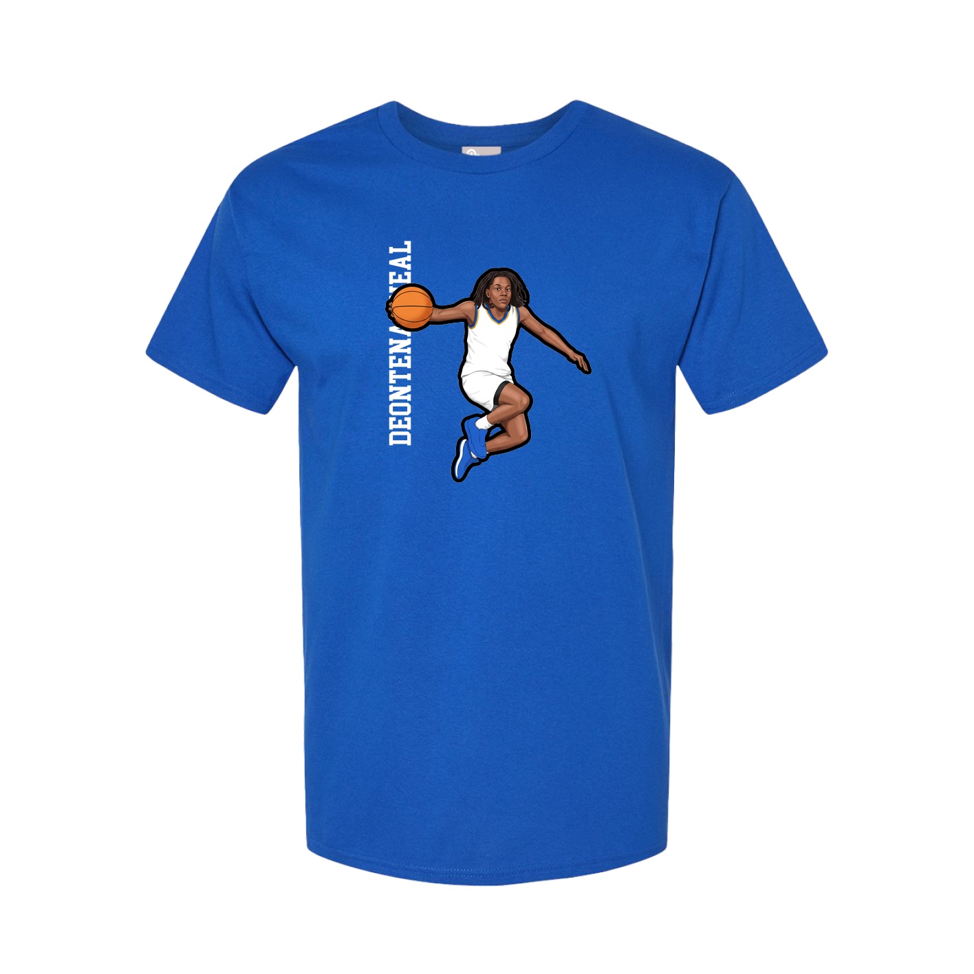 Youth Tee — Name Vertical in Royal