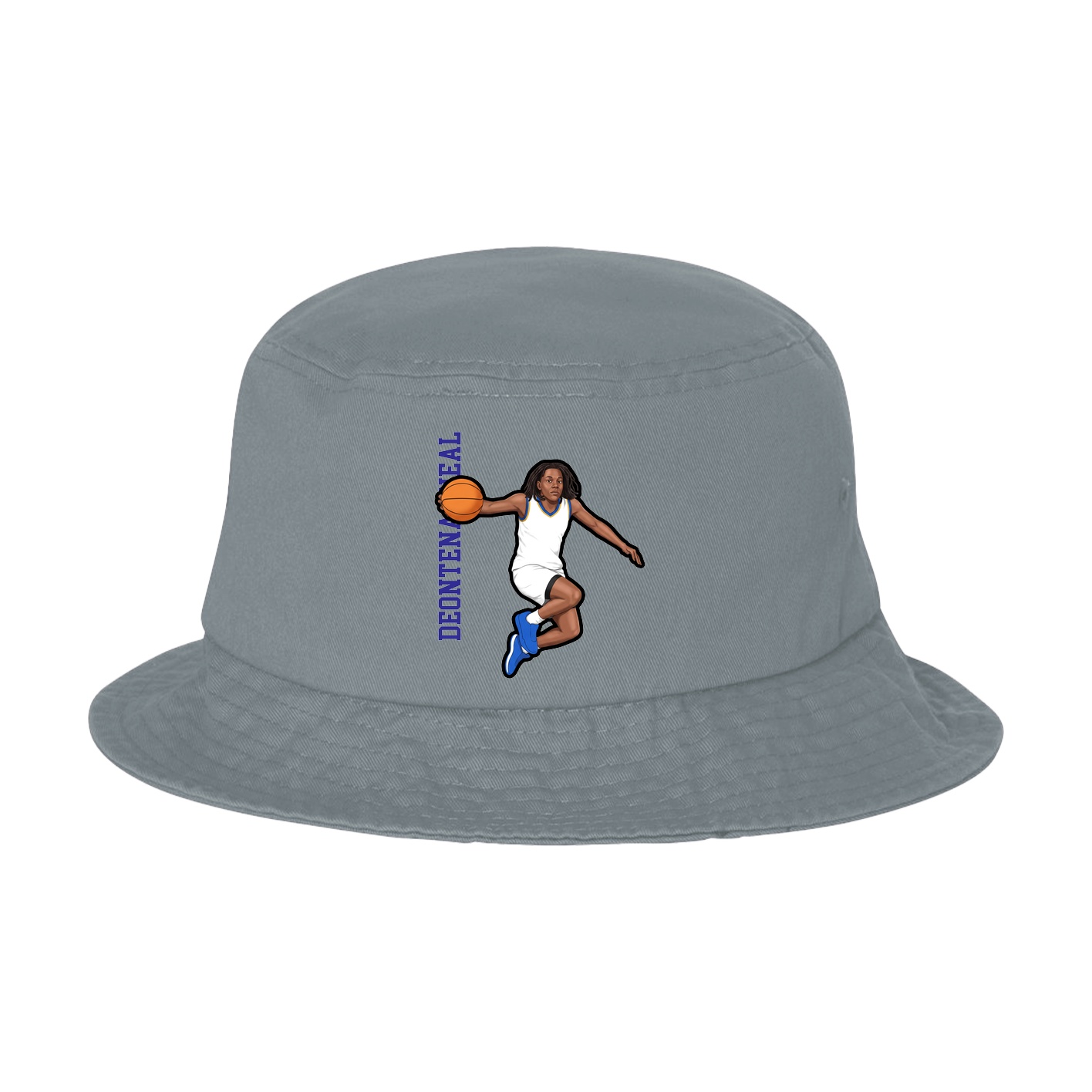 Bucket Cap — Name Vertical in Grey