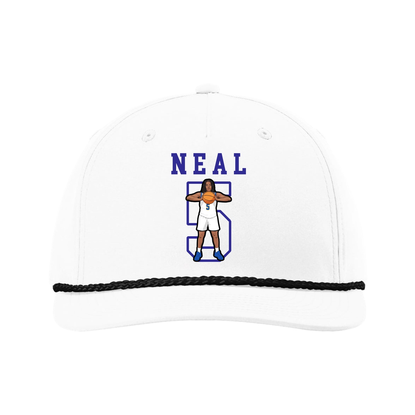 Five-Panel Classic Rope Cap — Shirsey in White