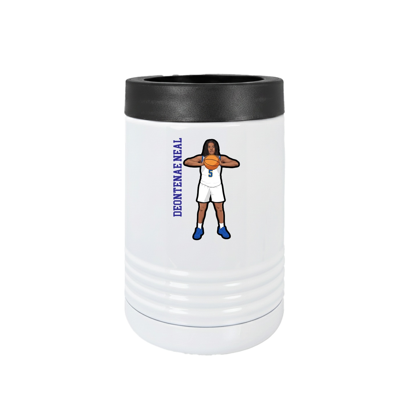 Beverage Holder — Name Vertical in White
