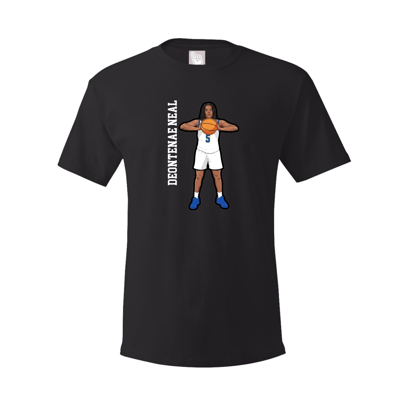Youth Tee — Name Vertical in Black