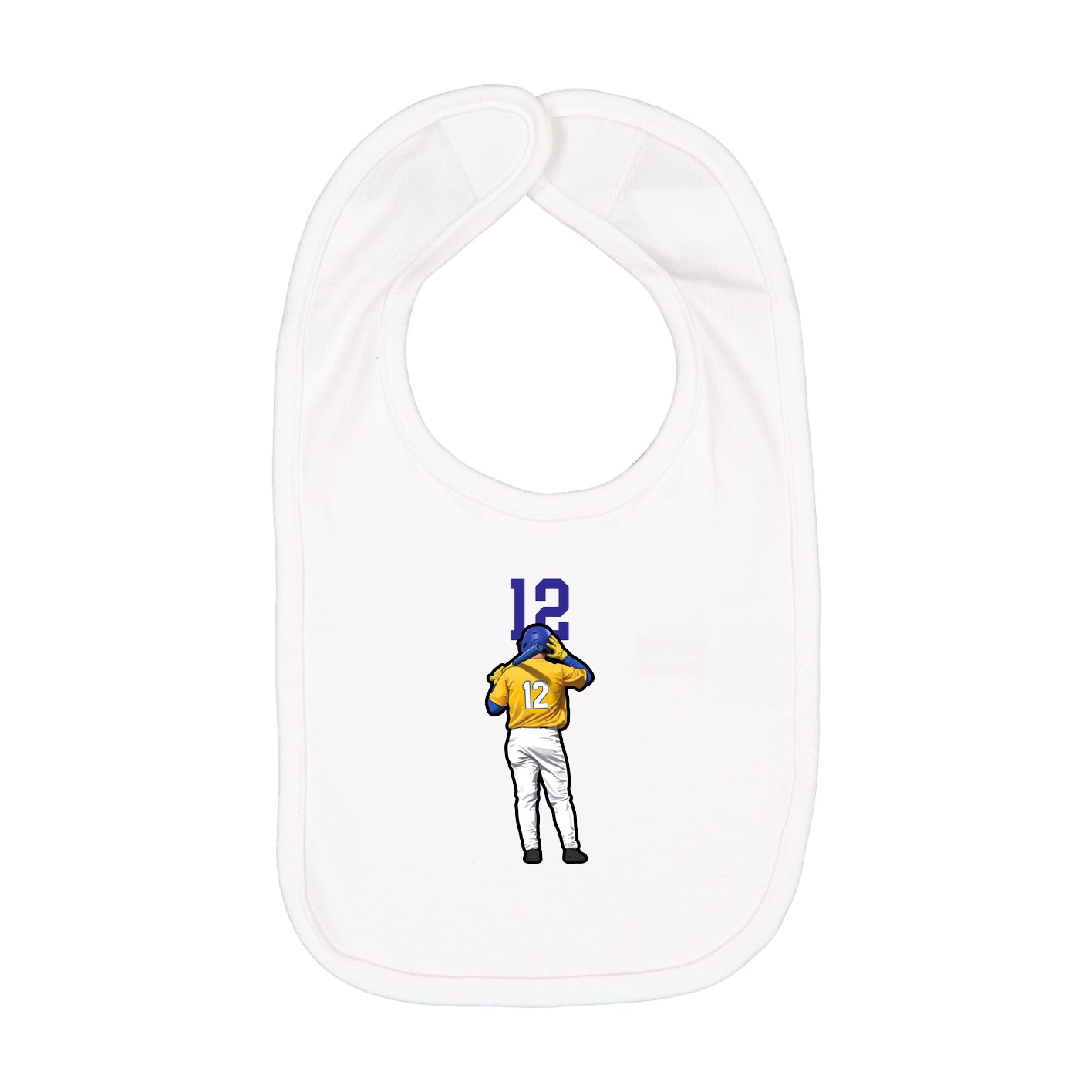 Infant Bib — Number Top in White