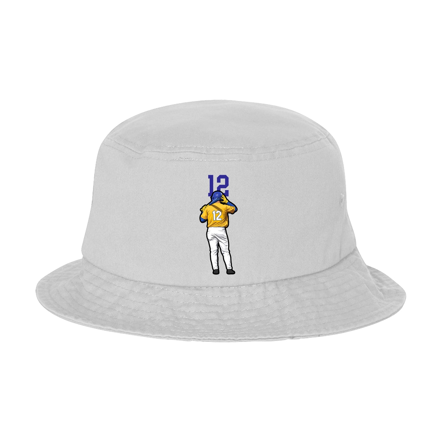 Bucket Cap — Number Top in White