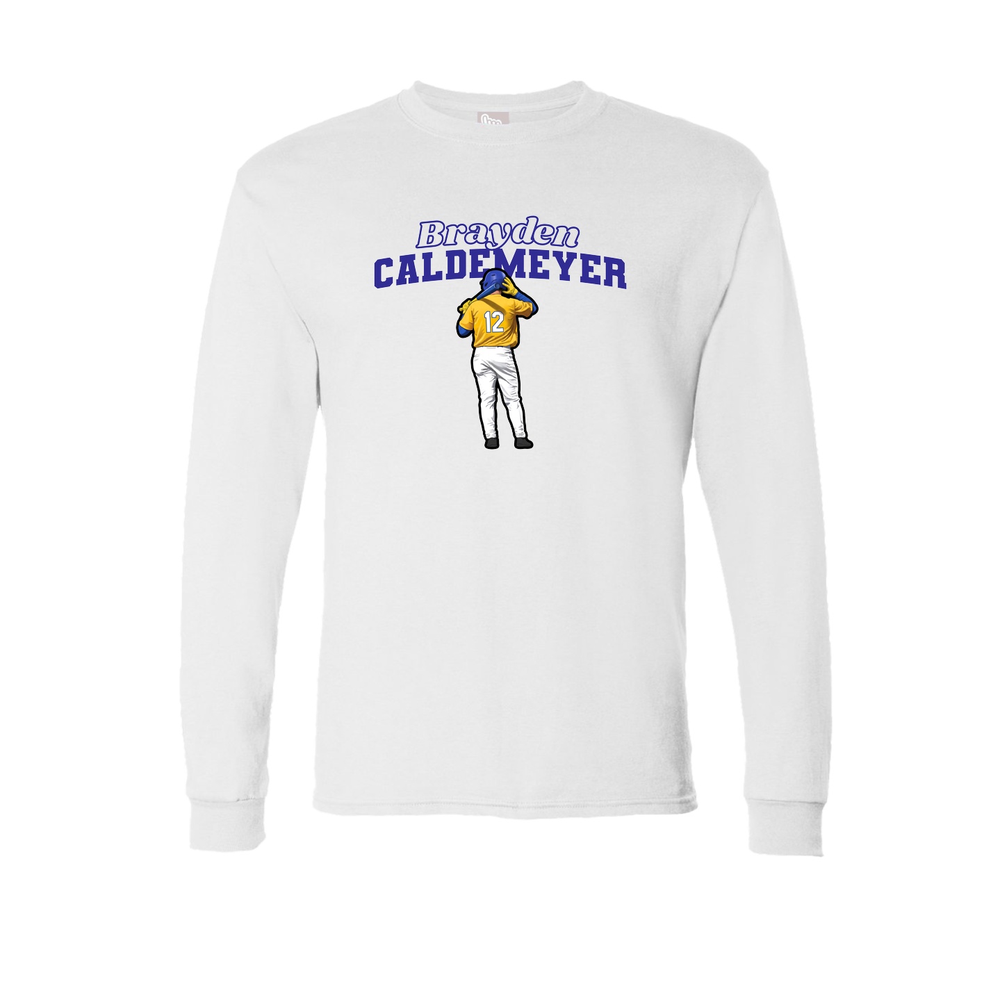 Long Sleeve Tee — Name Arch in White