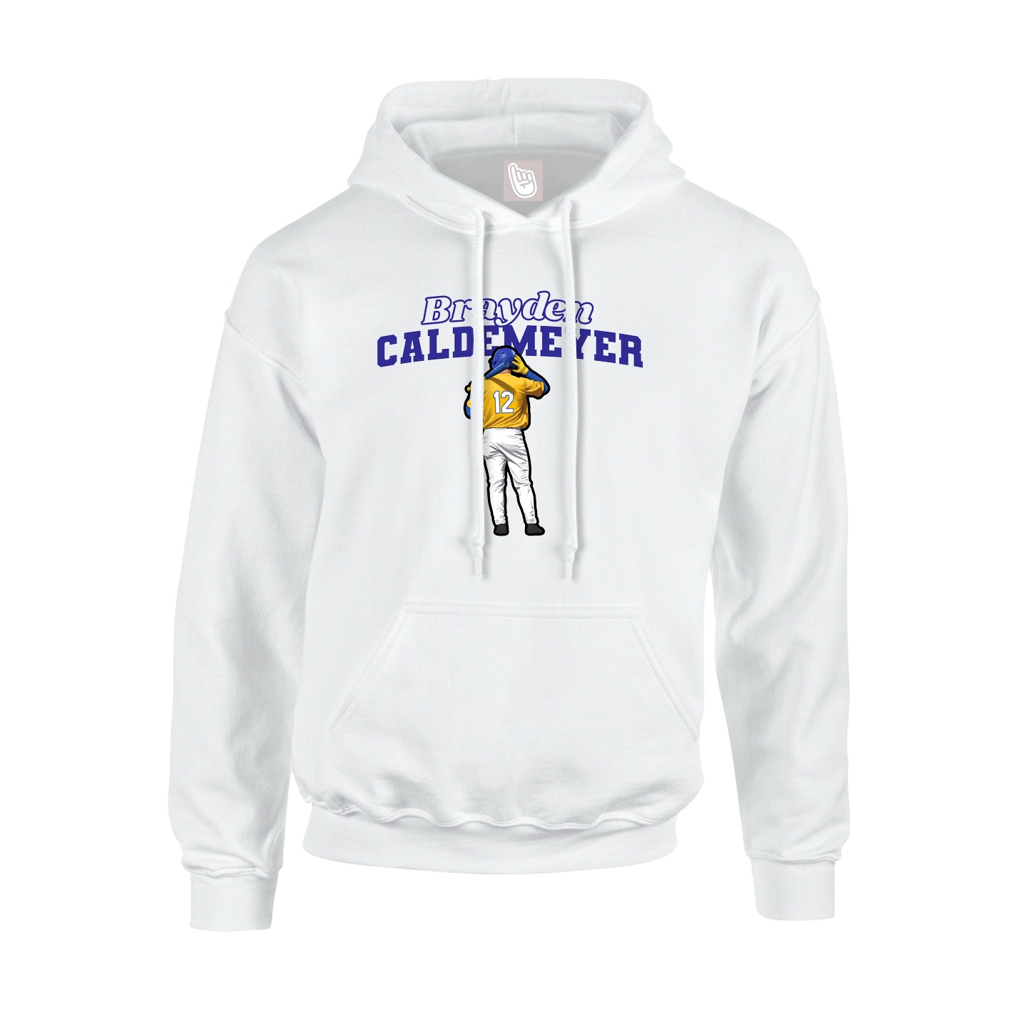 Hoodie — Name Arch in White