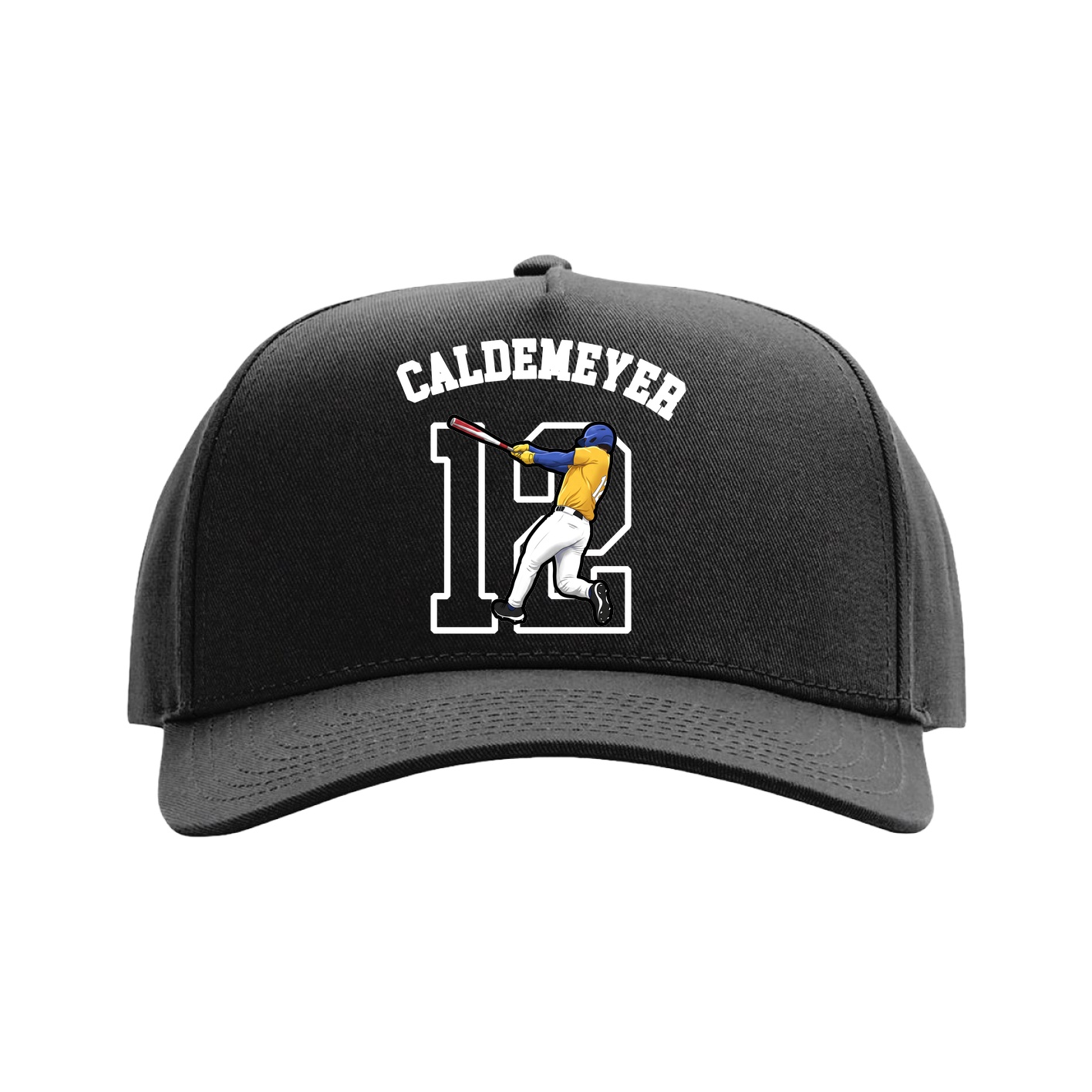 Full Fabric Five-Panel Champ Cap — Shirsey Arch in Black