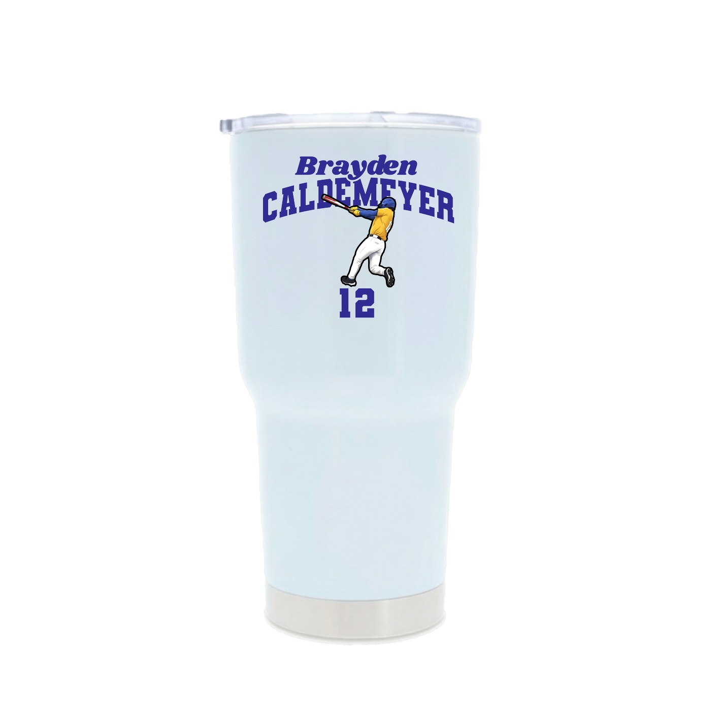 30oz Stainless Steel Tumbler — Signature Arch in White