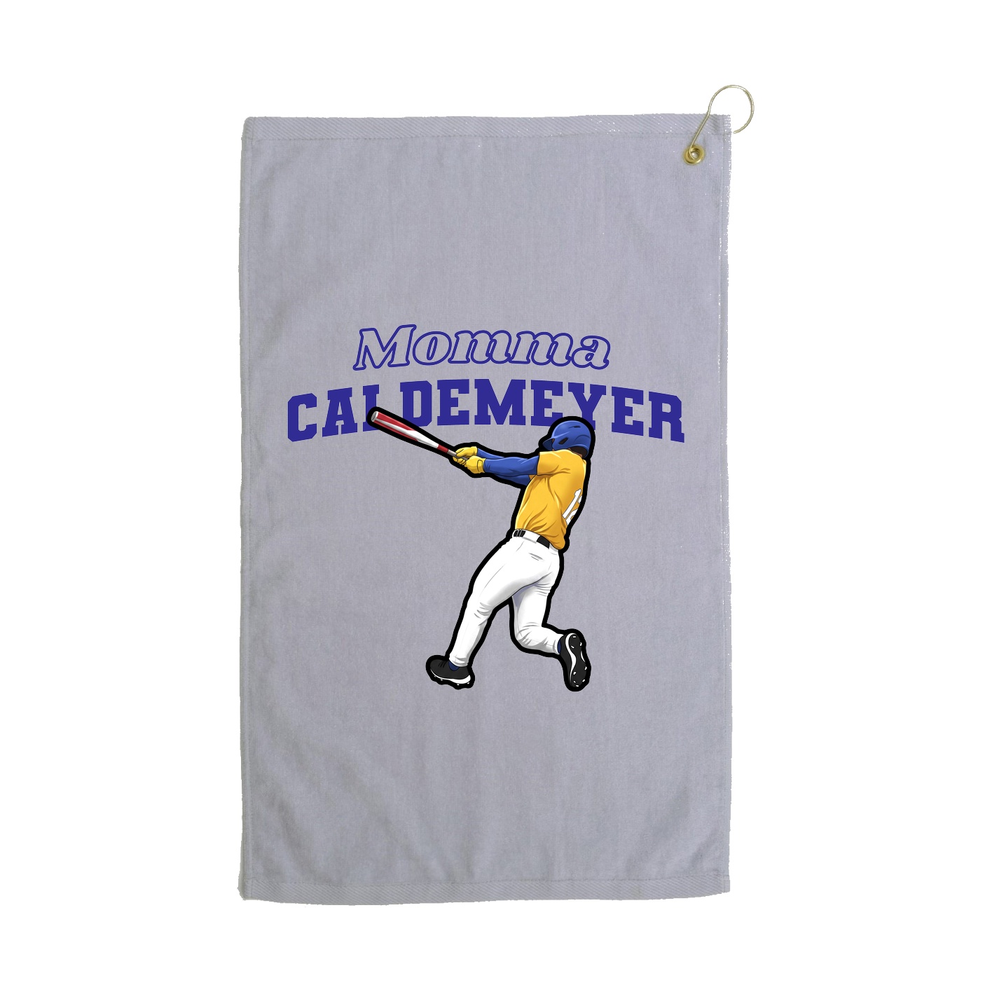 Golf Towel — Mothers Day Block in Grey