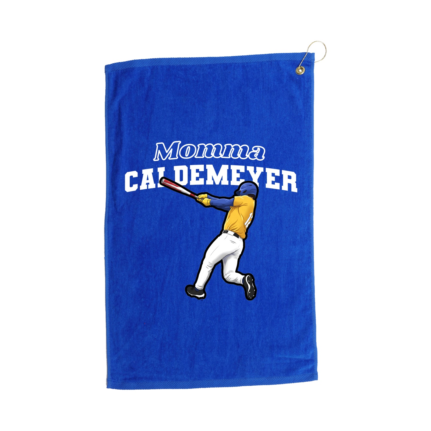 Golf Towel — Mothers Day Block in Royal
