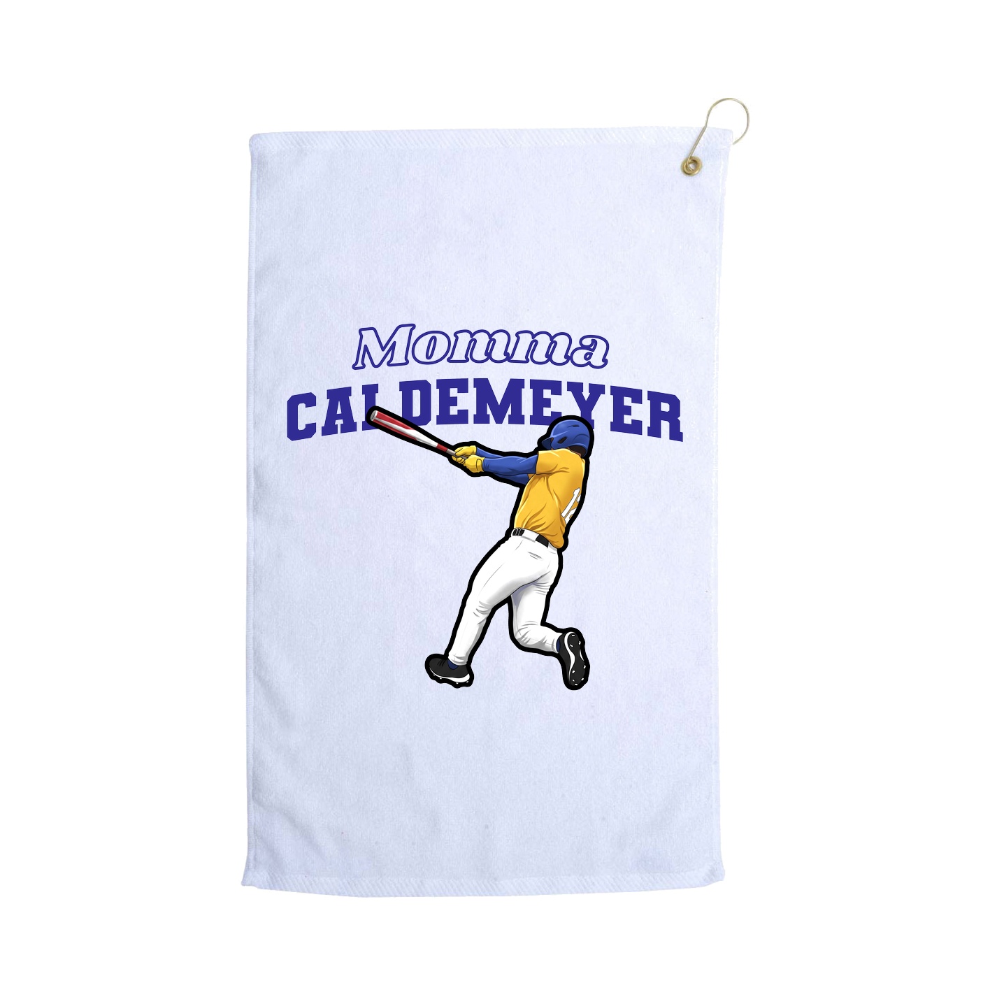 Golf Towel — Mothers Day Block in White