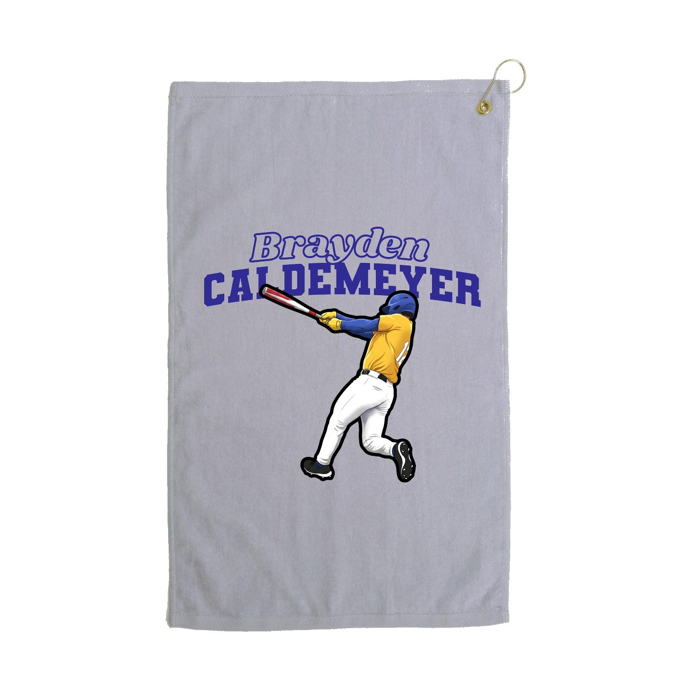 Golf Towel — Name Arch in Grey