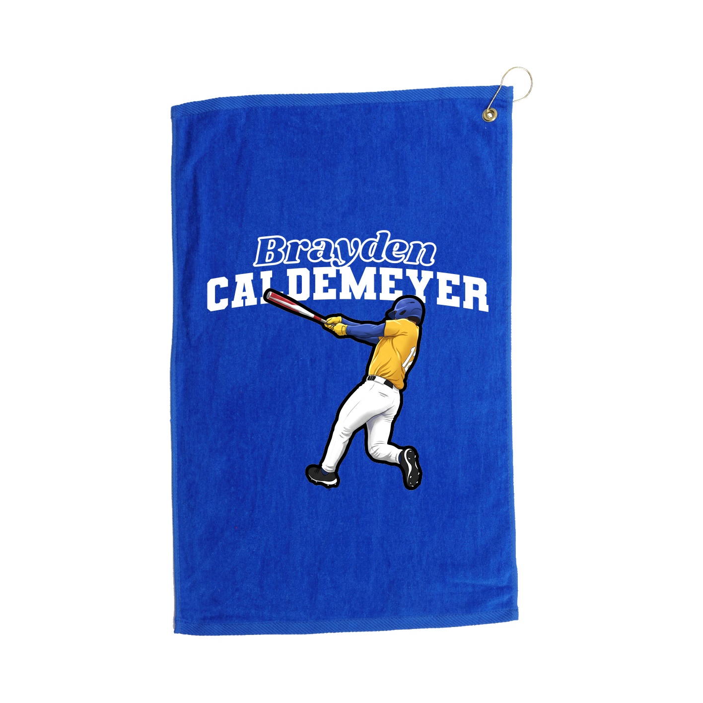 Golf Towel — Name Arch in Royal