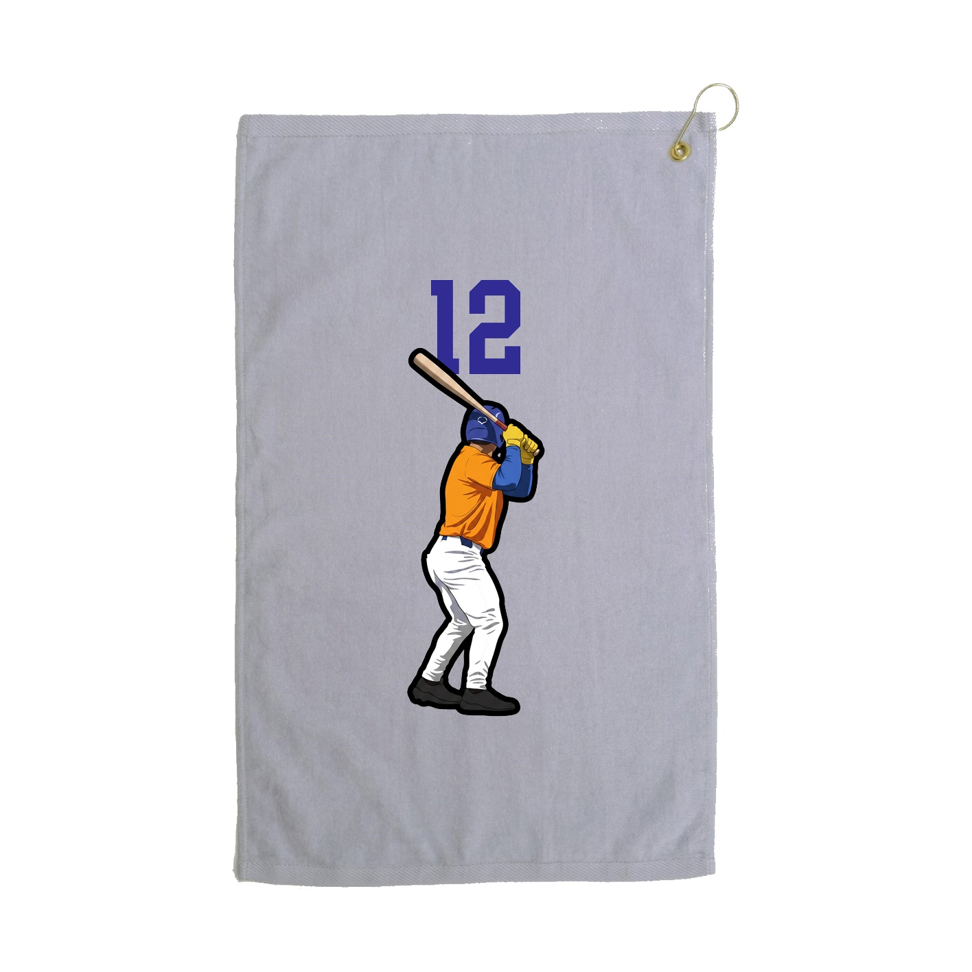 Golf Towel — Number Top in Grey