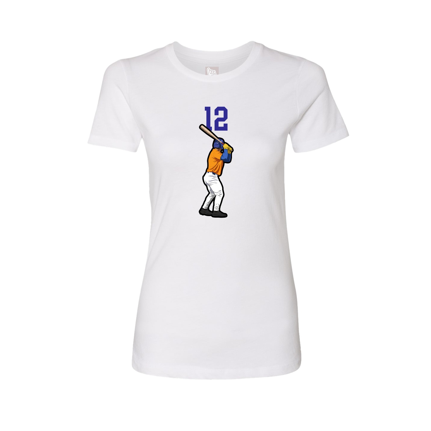 Womens Tee — Number Top in White