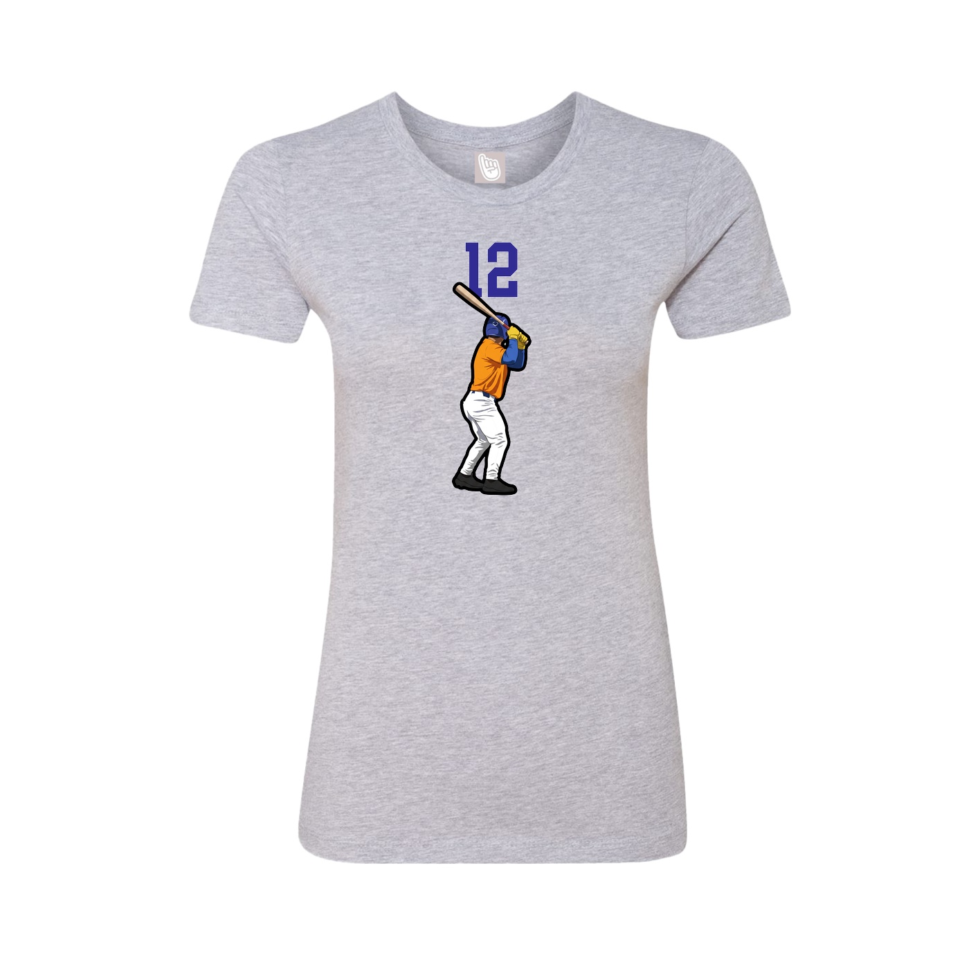 Womens Tee — Number Top in Grey