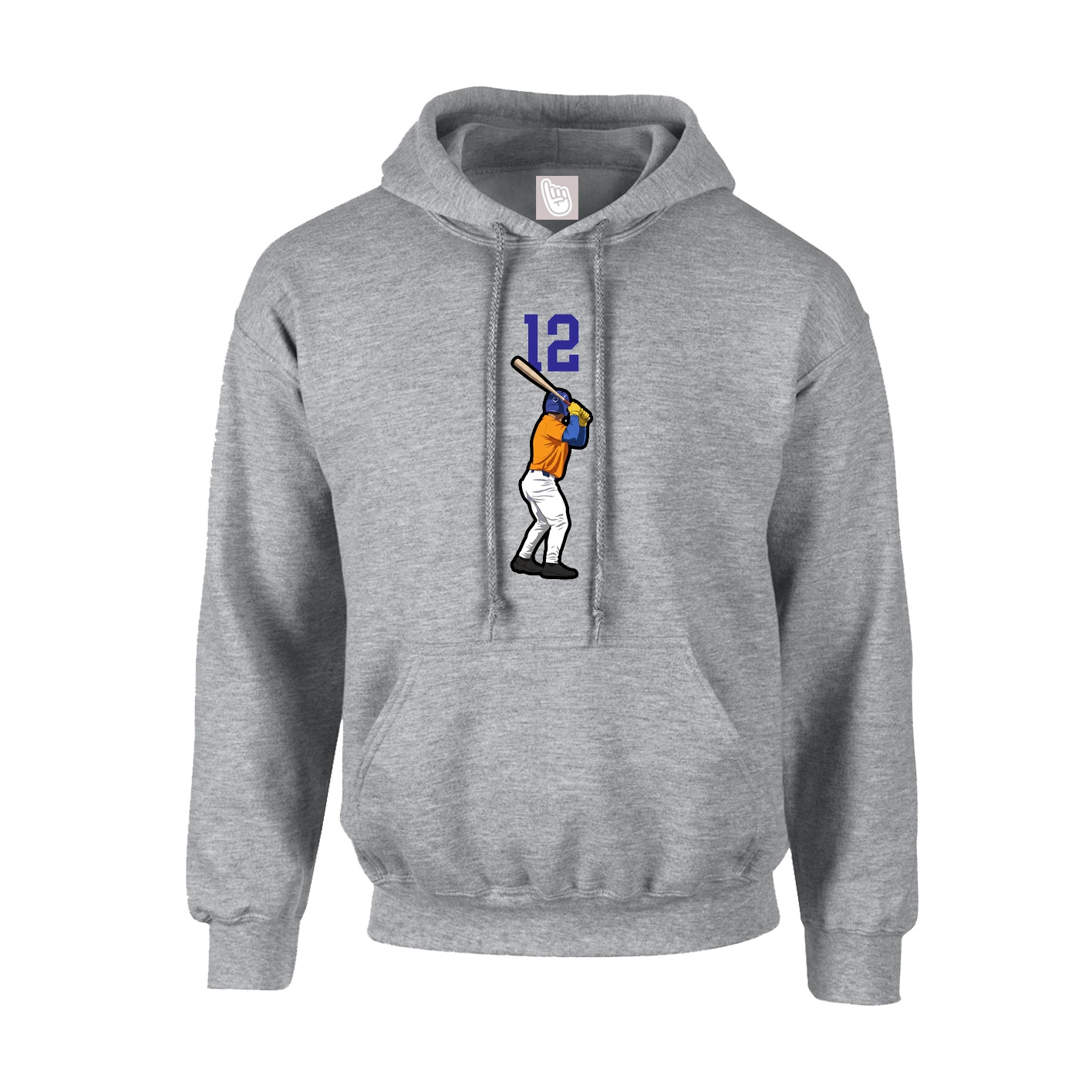 Youth Hoodie — Number Top in Grey