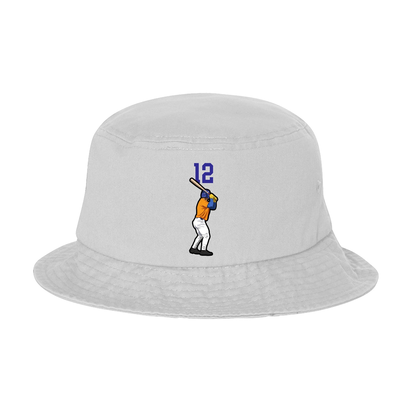 Bucket Cap — Number Top in White