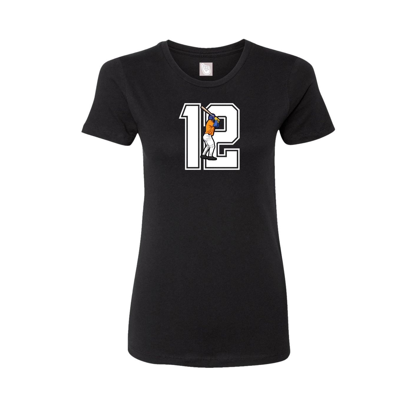 Womens Tee — Number in Black