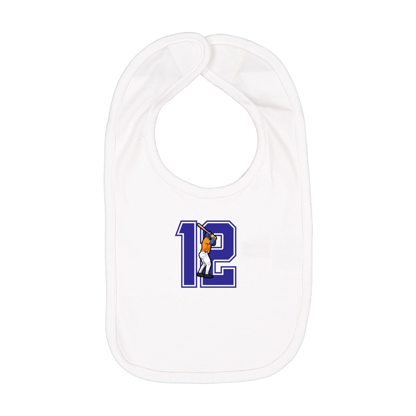 Infant Bib — Number in White