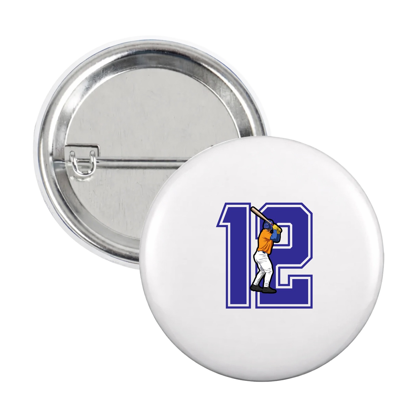 Game Day Button — Number in White