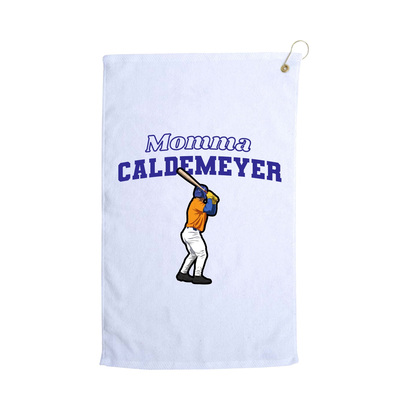 Golf Towel — Mothers Day Block in White