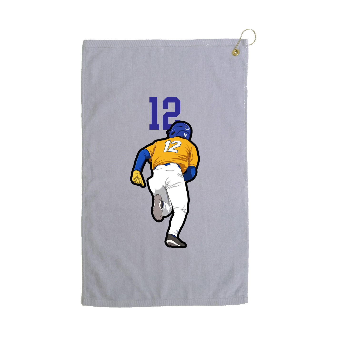 Golf Towel — Number Top in Grey