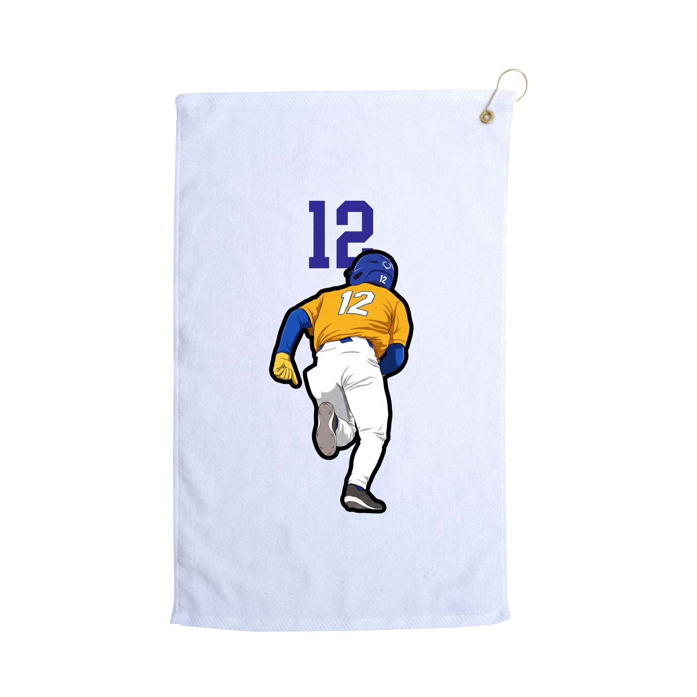 Golf Towel — Number Top in White