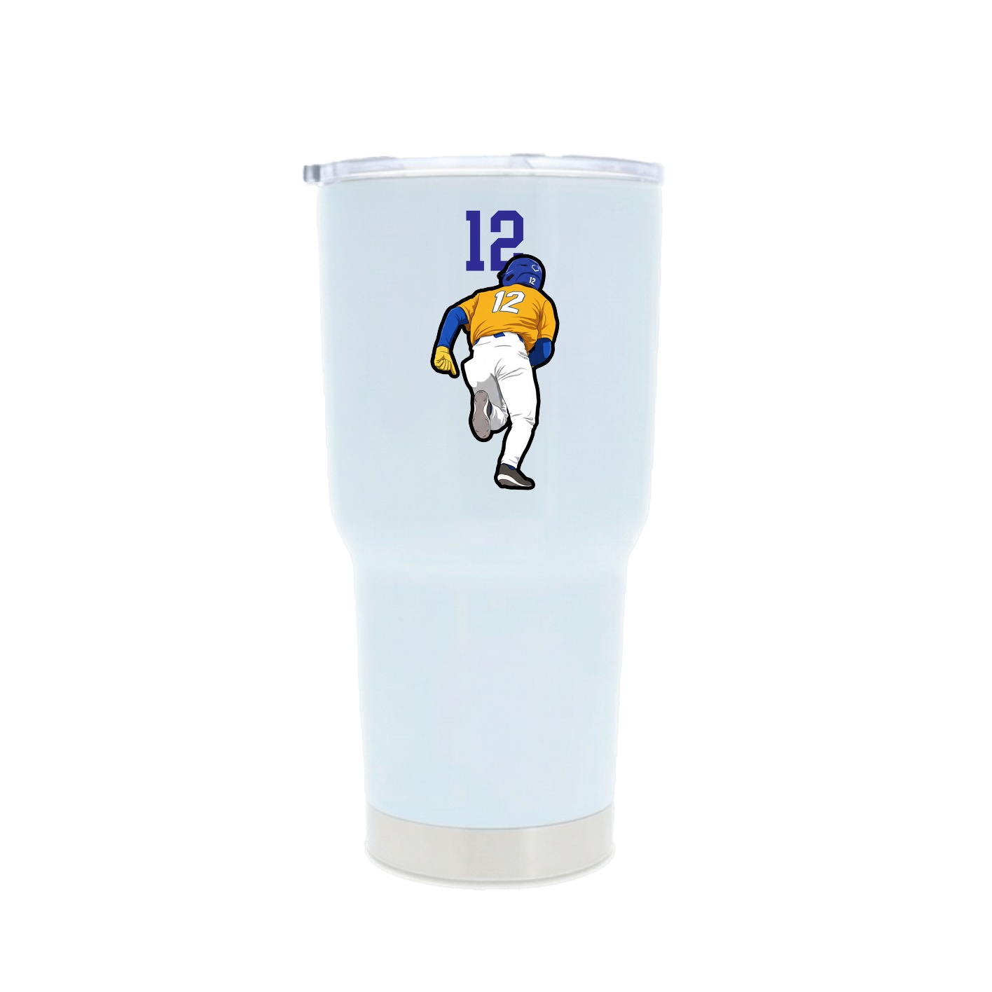 30oz Stainless Steel Tumbler — Number Top in White