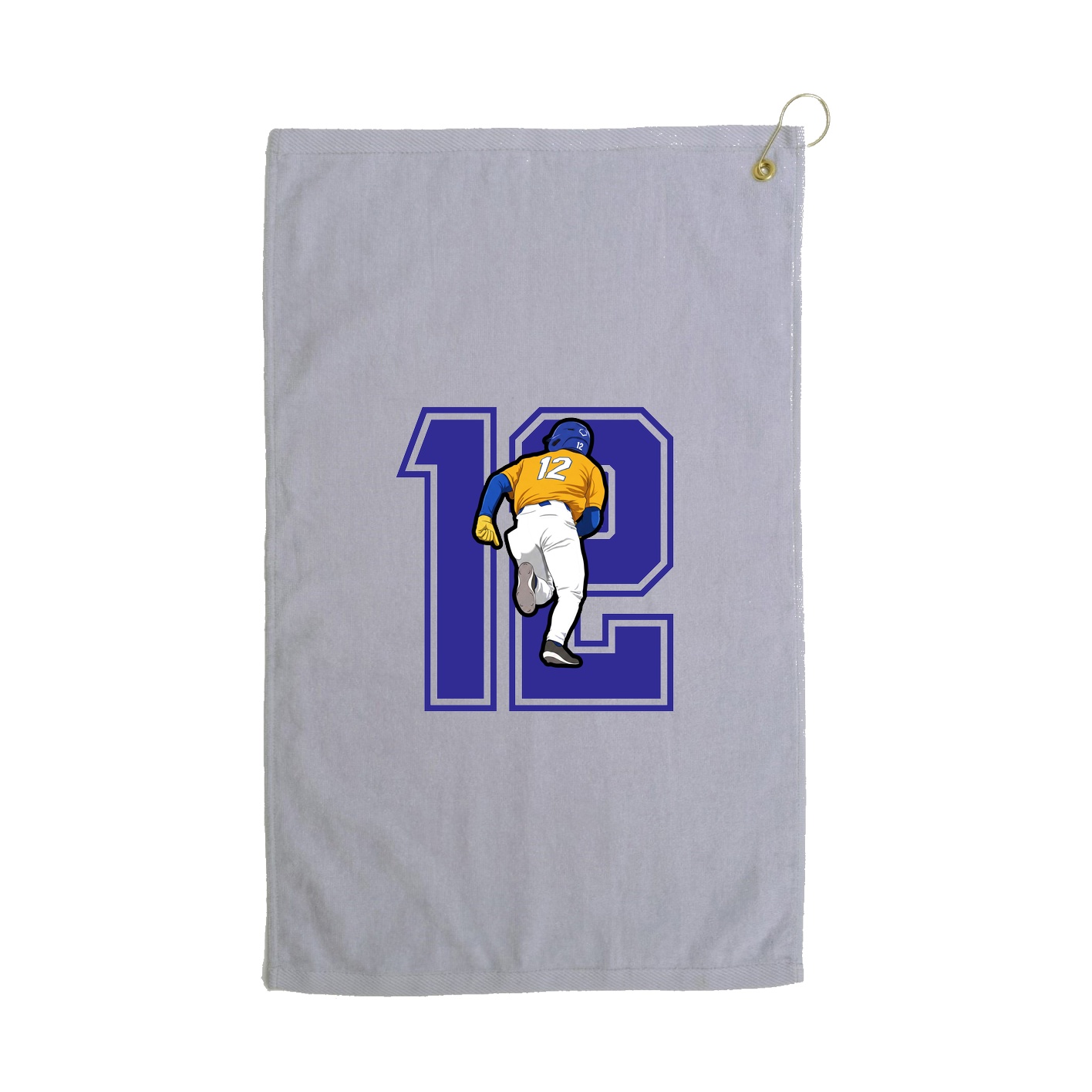 Golf Towel — Number in Grey