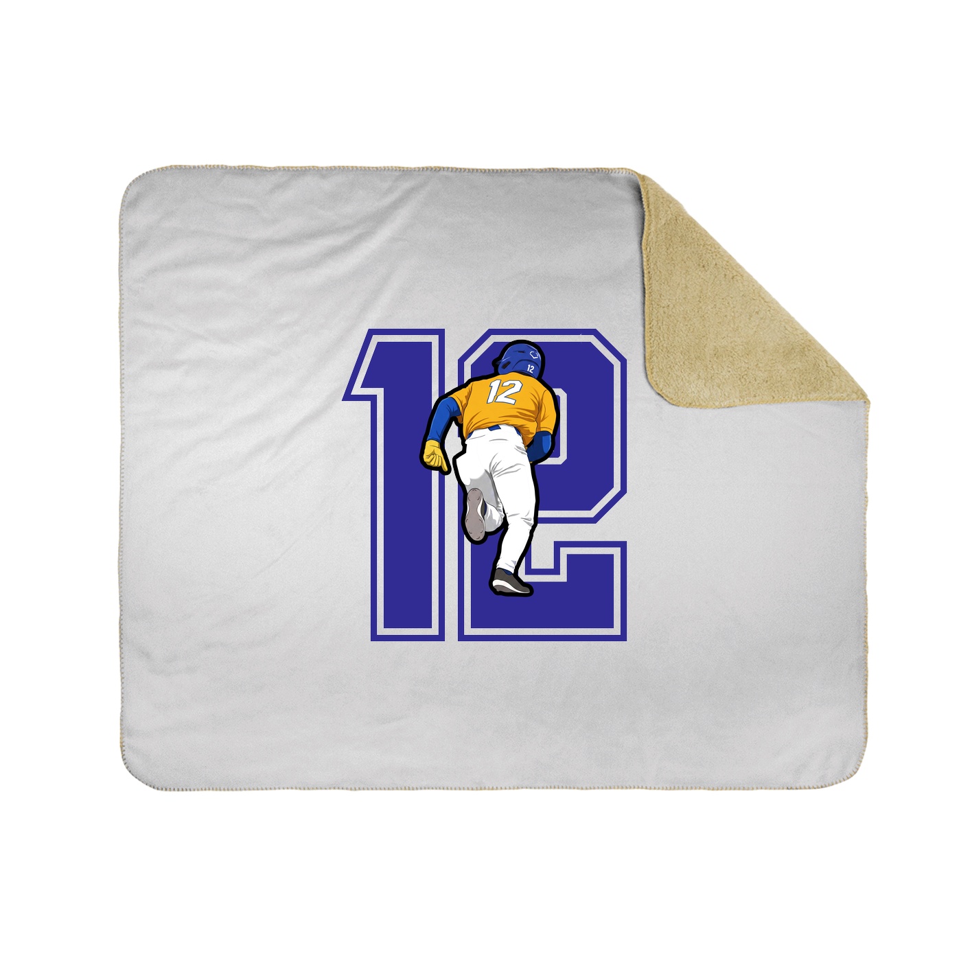 Throw Blanket — Number in White