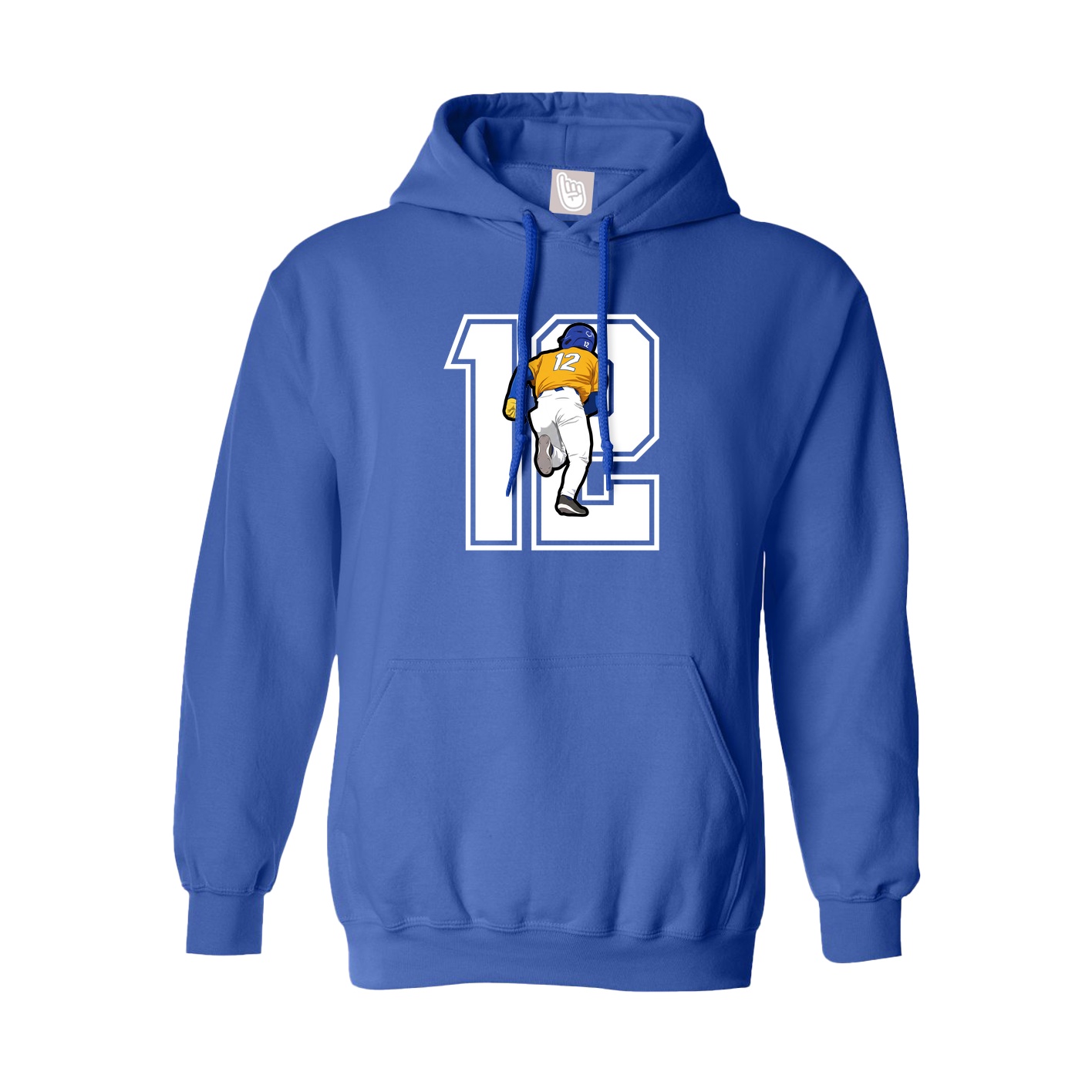 Hoodie — Number in Royal