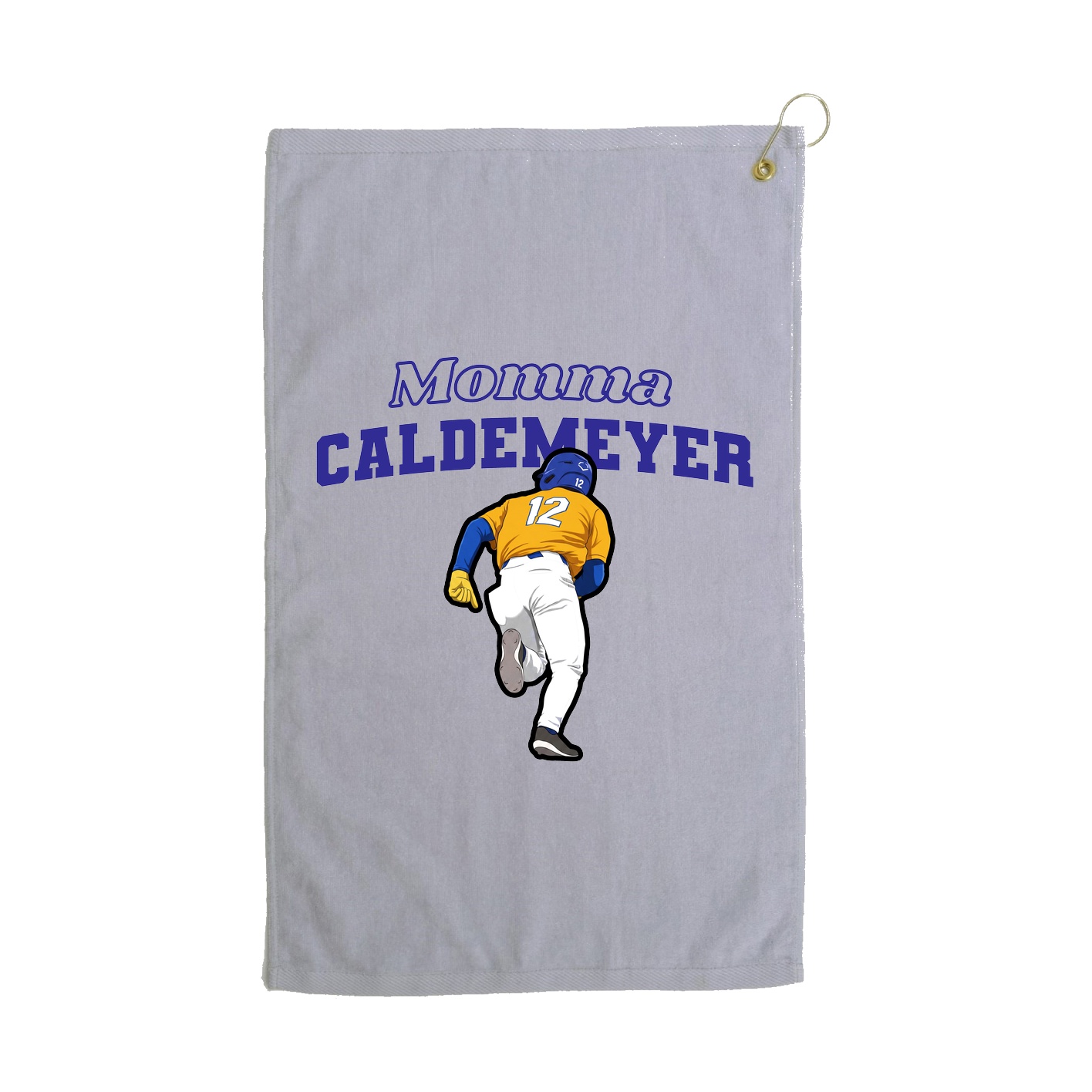 Golf Towel — Mothers Day Block in Grey