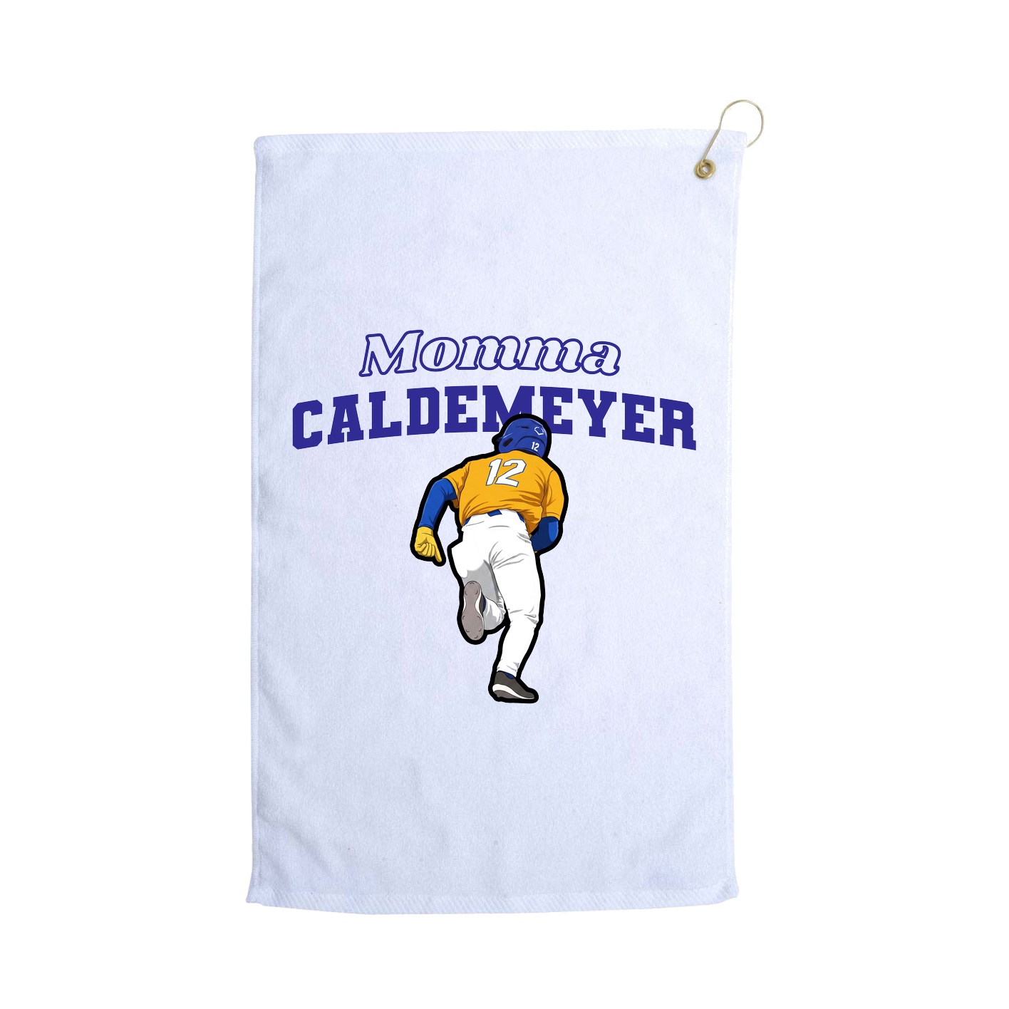 Golf Towel — Mothers Day Block in White