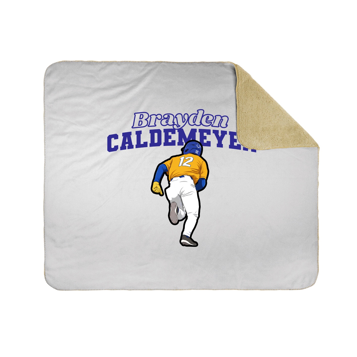 Throw Blanket — Name Arch in White
