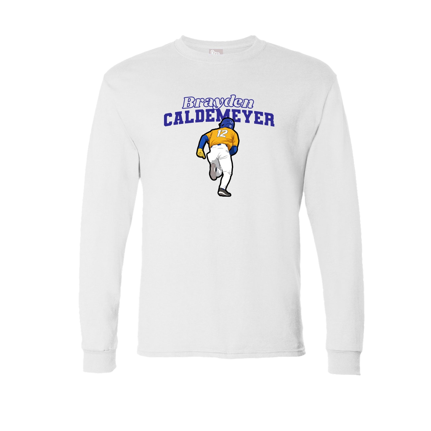 Long Sleeve Tee — Name Arch in White