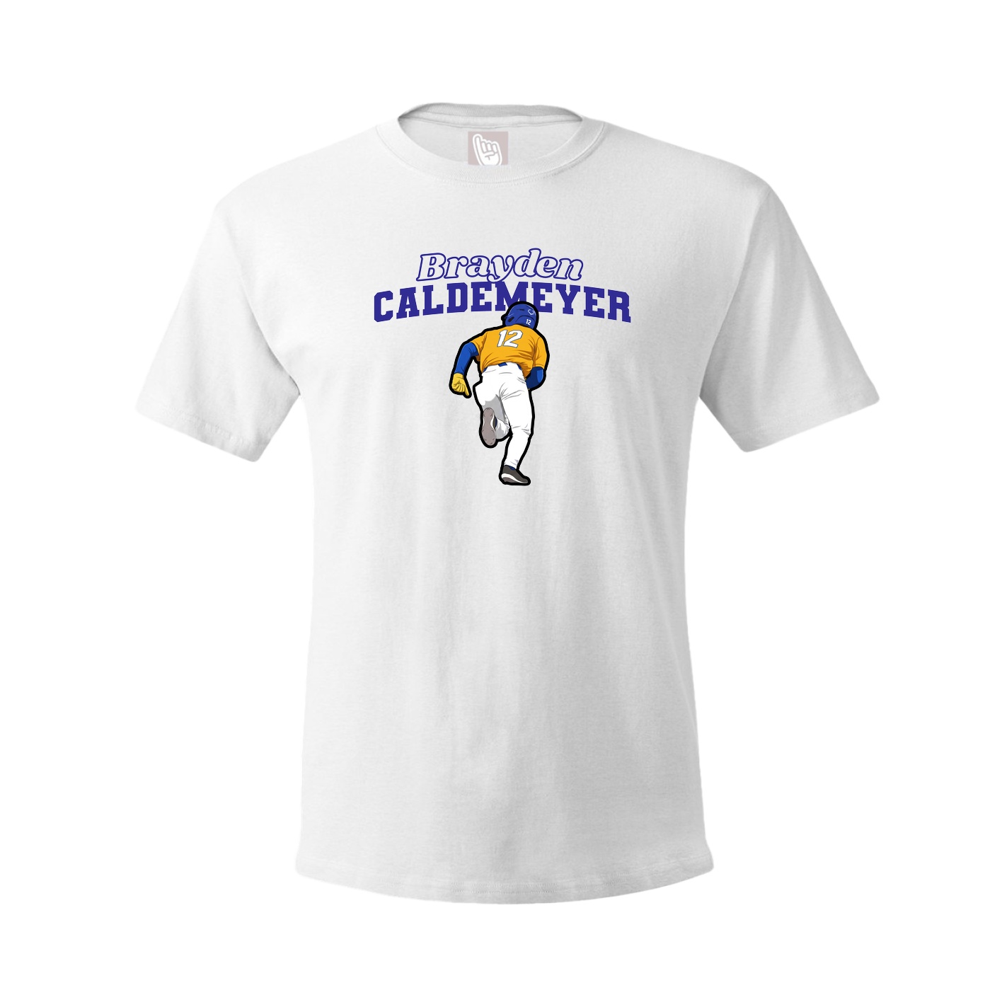 Youth Tee — Name Arch in White