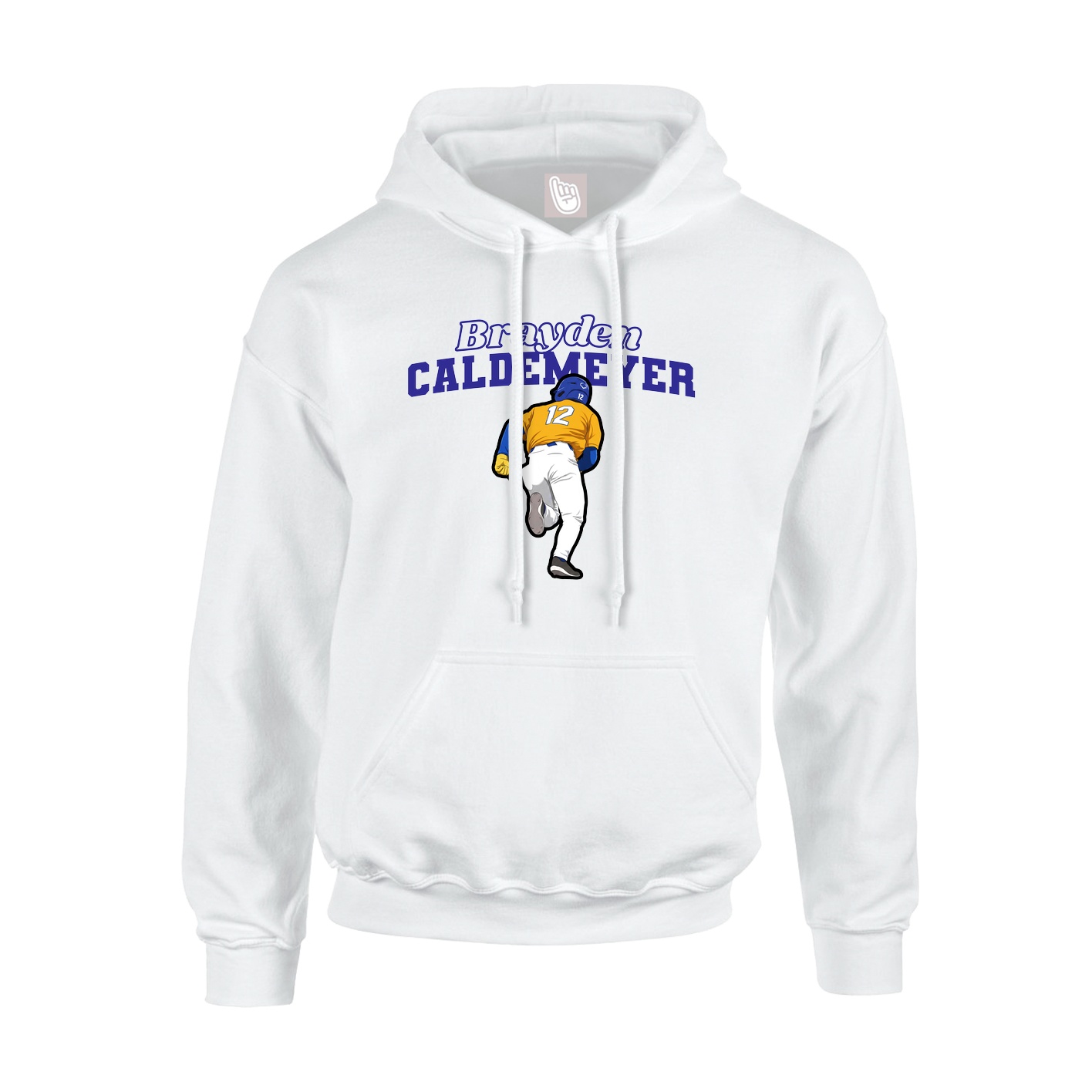 Hoodie — Name Arch in White