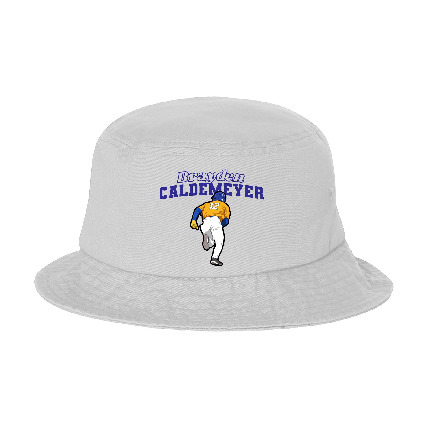 Bucket Cap — Name Arch in White