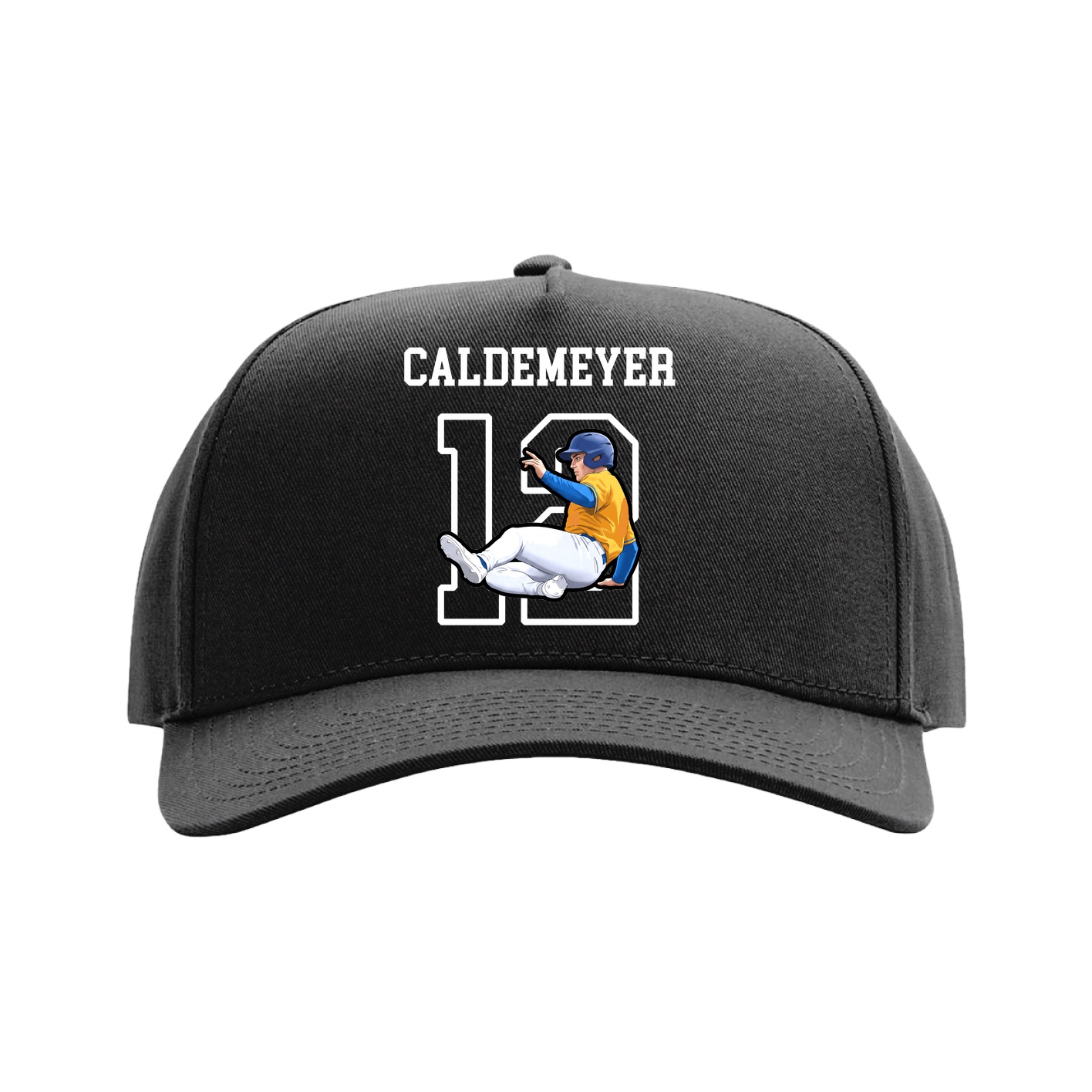 Full Fabric Five-Panel Champ Cap — Shirsey in Black