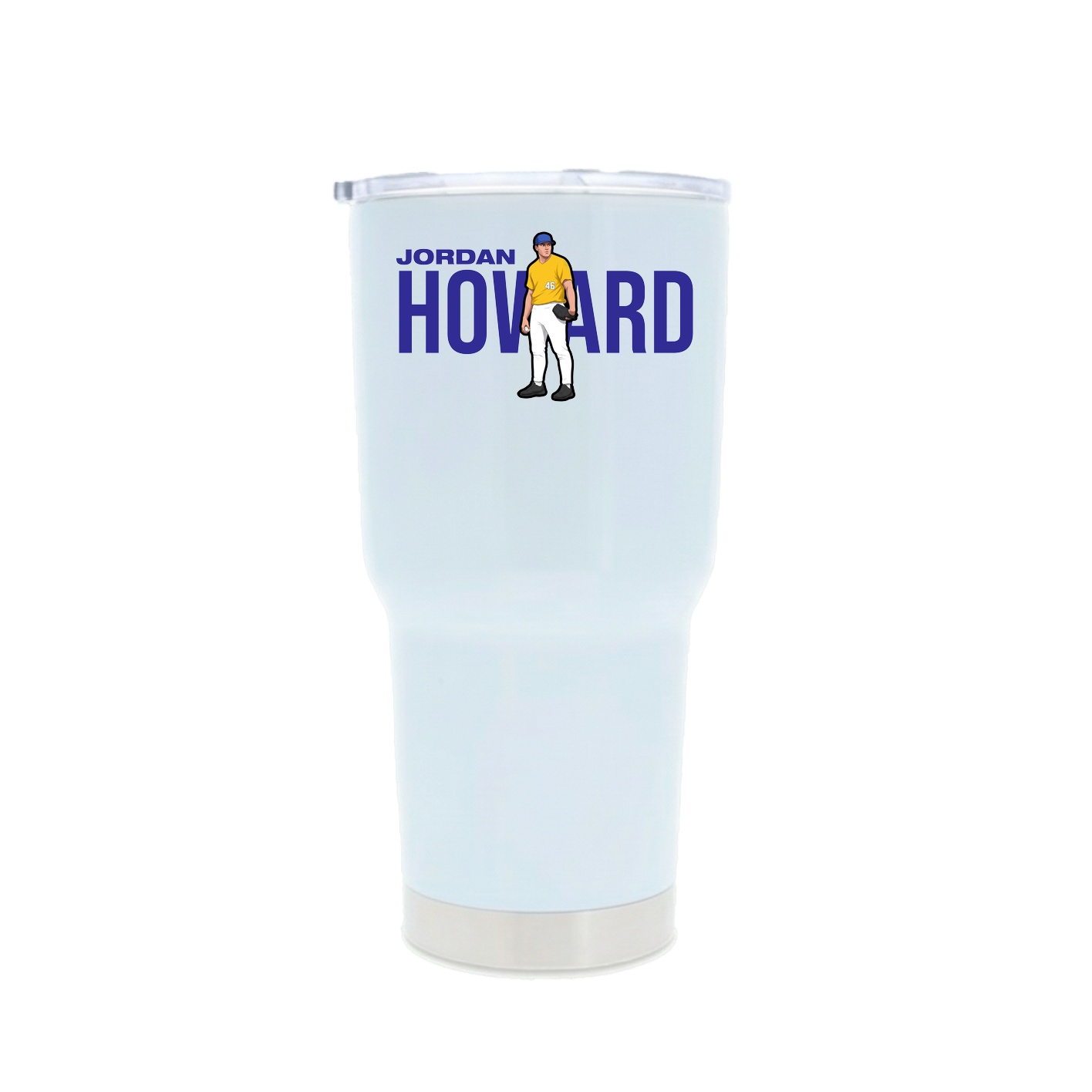 30oz Stainless Steel Tumbler — Player Name in White