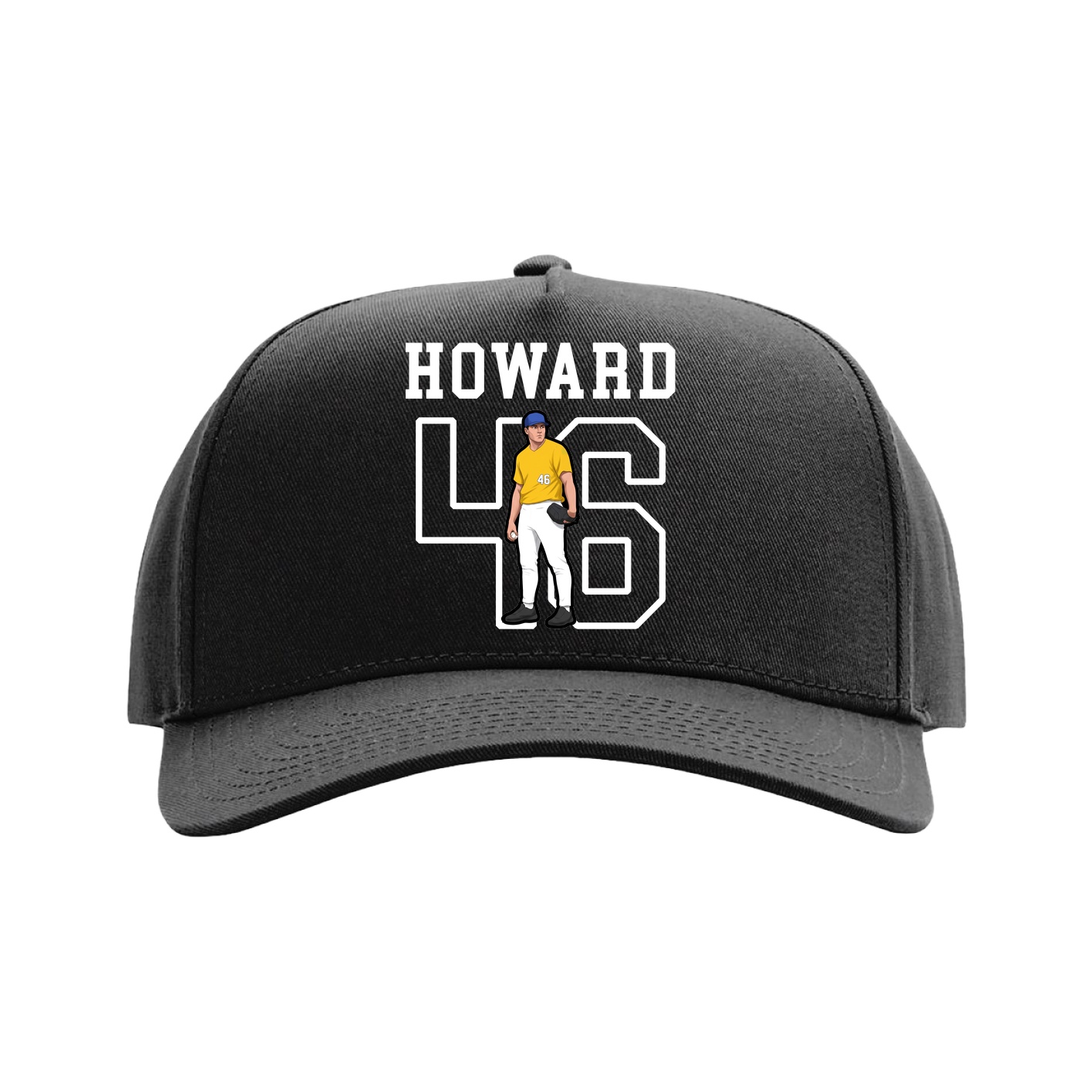 Full Fabric Five-Panel Champ Cap — Shirsey in Black